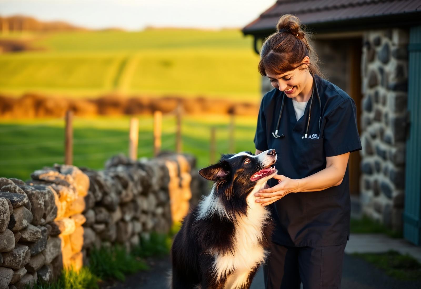 A veterinarian ready to help with an emergency